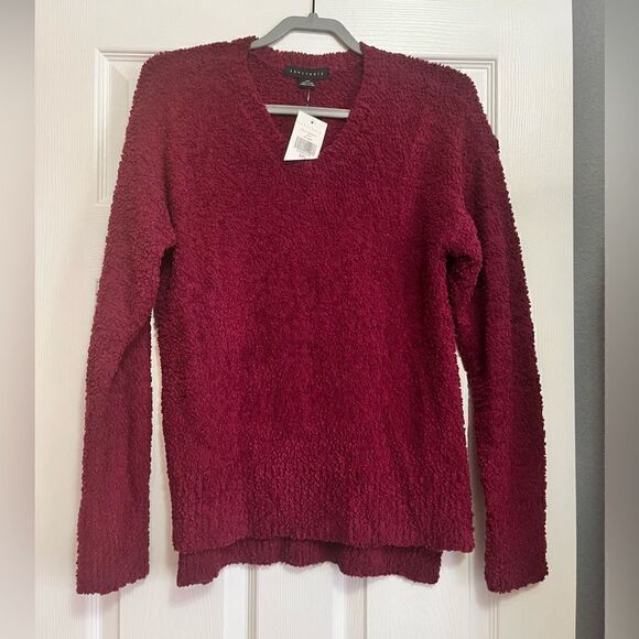 SANCTUARY V-Neck Soft Sweater - Garnet - Picture 6 of 10